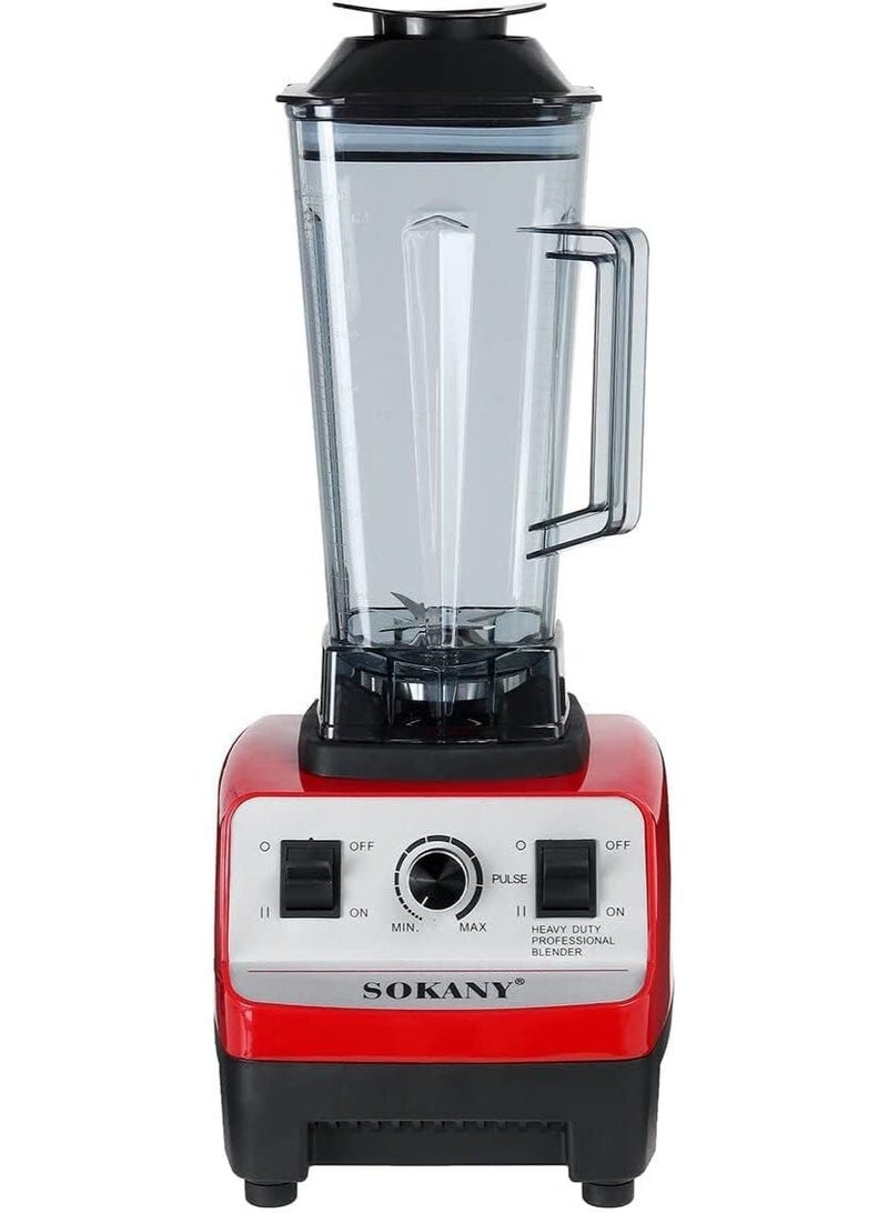 sokany Sk-444 Multifunctional Juicer Adjustable Blender 2L Food Processor Mixer Smoothie Ice Crusher 4500W - Multicolor - Image 3